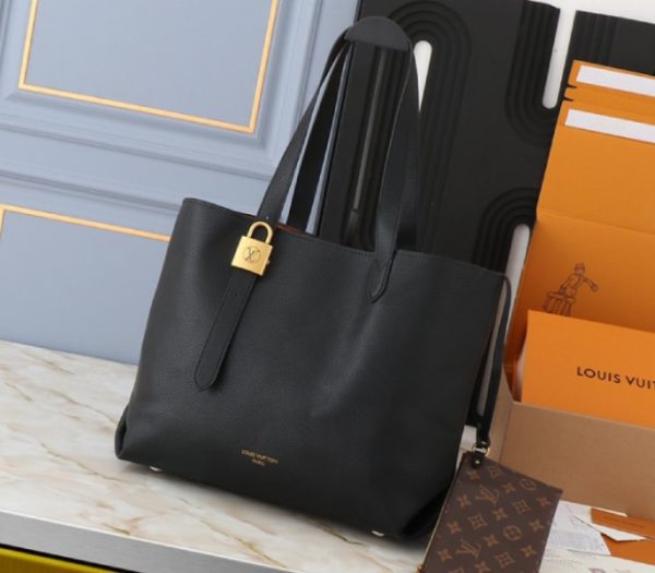 Replica Louis Vuitton Low Key Cabas MM Bag In Black