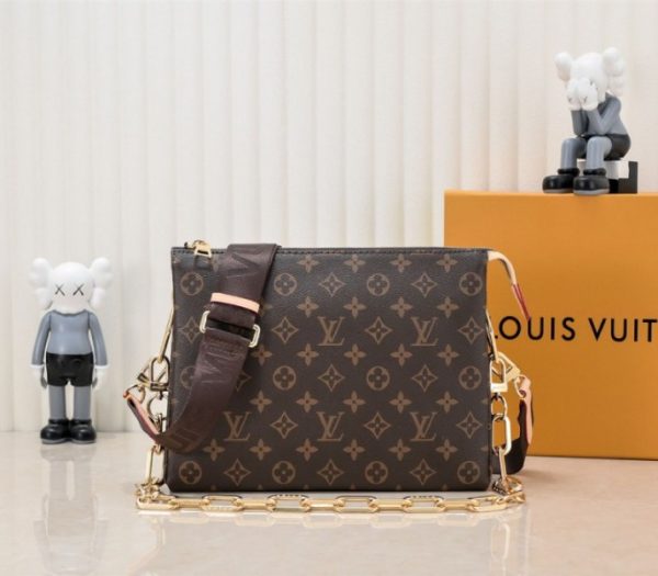 Replica Louis Vuitton Monogram Canvas Coussin PM Bag With Jacquard Strap