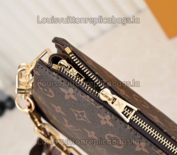 Replica Louis Vuitton Monogram Canvas Coussin PM Bag With Jacquard Strap - Image 6