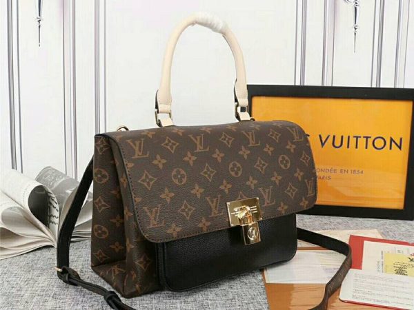 Replica Louis Vuitton Monogram Canvas Marignan Bag In Black - Image 2