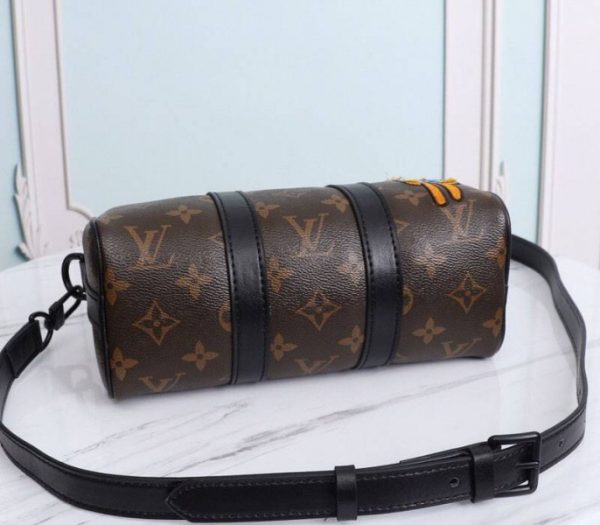 Replica Louis Vuitton Monogram Canvas Mens Zoooom With Friends Nano Keepall Travel Bag - Image 4