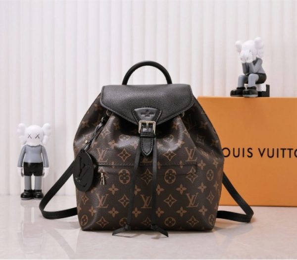 Replica Louis Vuitton Monogram Canvas Montsouris PM Backpack In Black