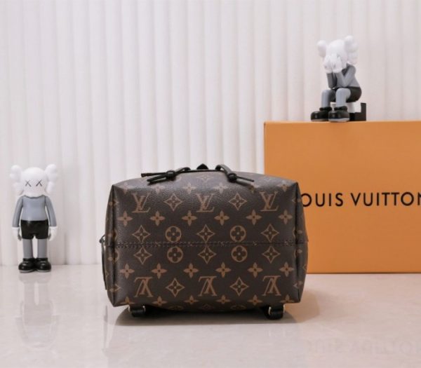 Replica Louis Vuitton Monogram Canvas Montsouris PM Backpack In Black - Image 4