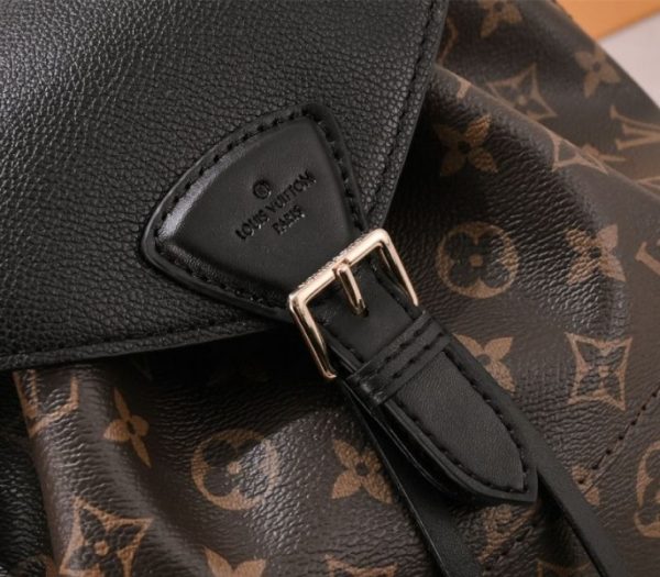 Replica Louis Vuitton Monogram Canvas Montsouris PM Backpack In Black - Image 7