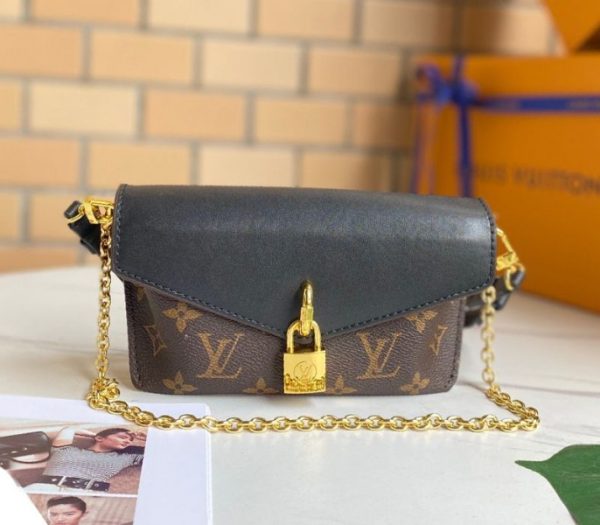 Replica Louis Vuitton Monogram Canvas Padlock On Strap Bag In Black