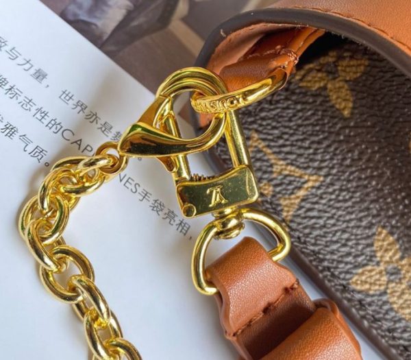 Replica Louis Vuitton Monogram Canvas Padlock On Strap Bag In Caramel - Image 8