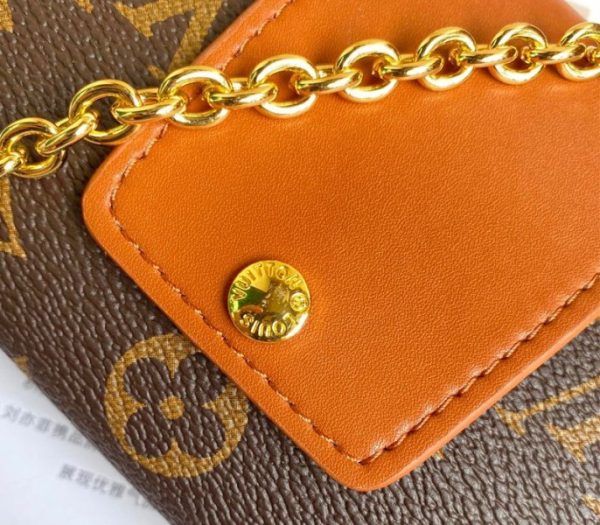 Replica Louis Vuitton Monogram Canvas Padlock On Strap Bag In Caramel - Image 9