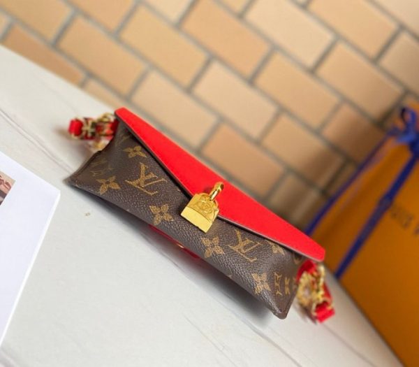 Replica Louis Vuitton Monogram Canvas Padlock On Strap Bag In Red - Image 4