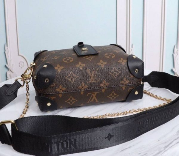 Replica Louis Vuitton Monogram Canvas Petite Malle Souple Handbag In Black - Image 4