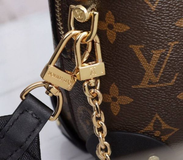 Replica Louis Vuitton Monogram Canvas Petite Malle Souple Handbag In Black - Image 8