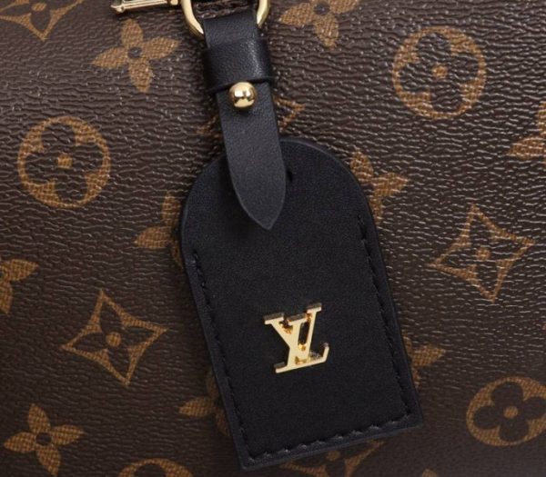 Replica Louis Vuitton Monogram Canvas Petite Malle Souple Handbag In Black - Image 9