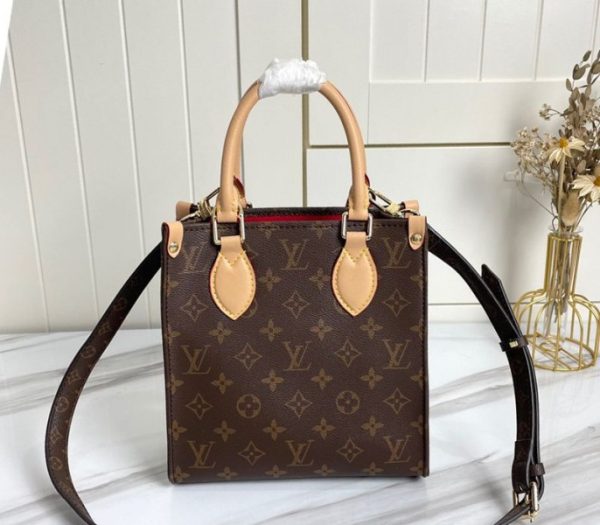 Replica Louis Vuitton Monogram Canvas Sac Plat BB Carryall Handbag