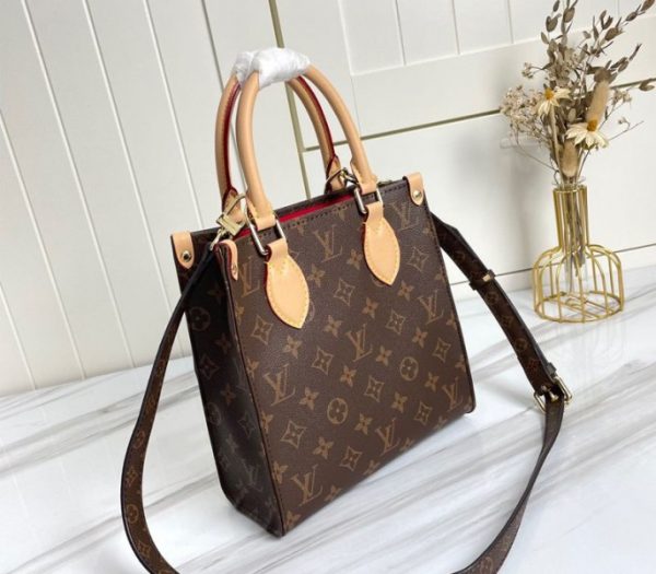 Replica Louis Vuitton Monogram Canvas Sac Plat BB Carryall Handbag - Image 2