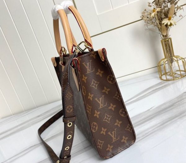 Replica Louis Vuitton Monogram Canvas Sac Plat BB Carryall Handbag - Image 3