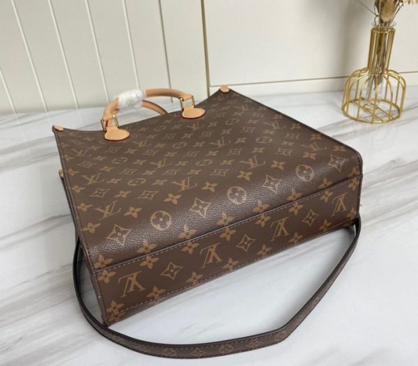 Replica Louis Vuitton Monogram Canvas Sac Plat MM Carryall Handbag - Image 4