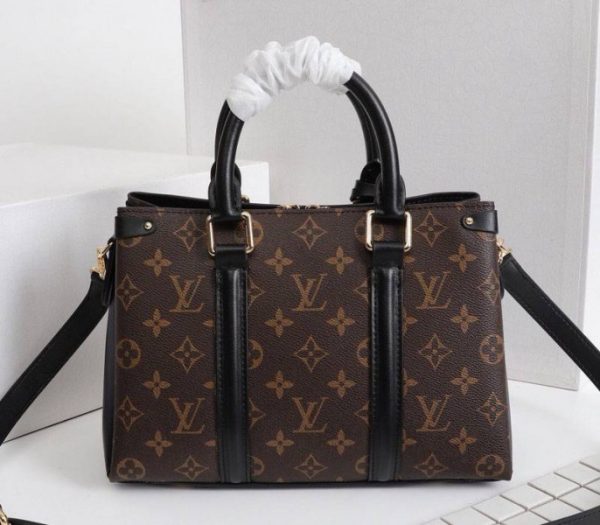 Replica Louis Vuitton Monogram Canvas Soufflot BB Bag In Black - Image 3