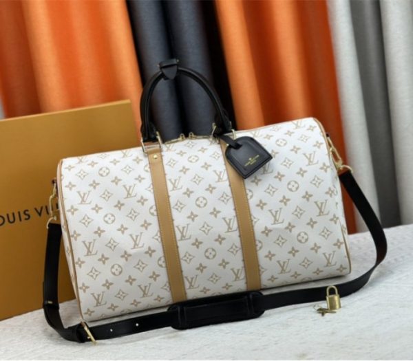 Replica Louis Vuitton Monogram Dune Keepall Bandouliere 45 Travel Bag