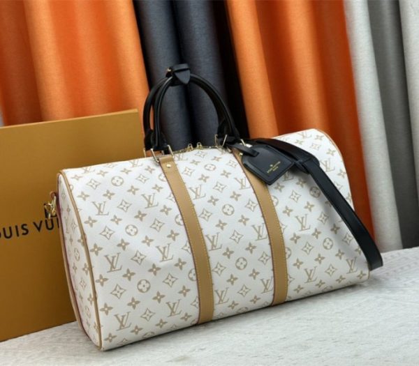 Replica Louis Vuitton Monogram Dune Keepall Bandouliere 45 Travel Bag - Image 2