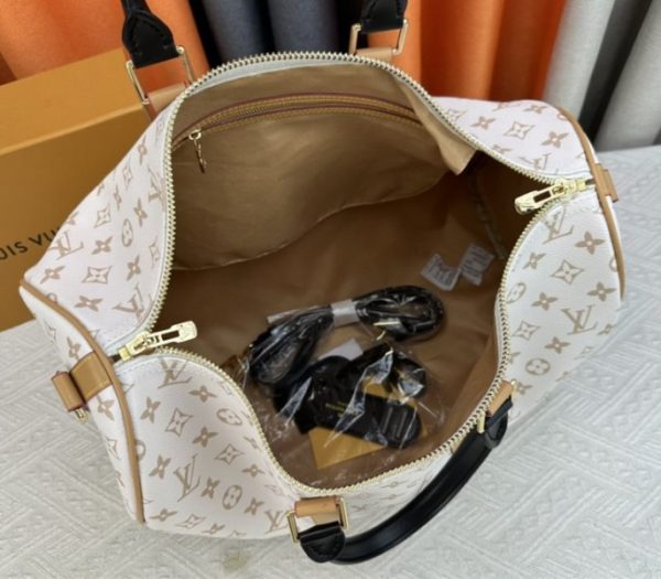 Replica Louis Vuitton Monogram Dune Keepall Bandouliere 45 Travel Bag - Image 6