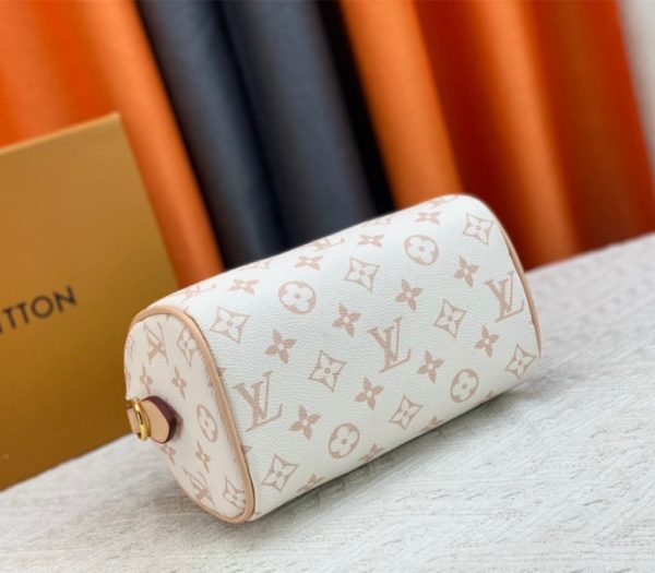 Replica Louis Vuitton Monogram Dune Canvas Speedy 20 Handbag With Jacquard Strap - Image 4