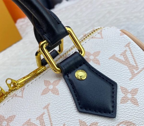 Replica Louis Vuitton Monogram Dune Canvas Speedy 20 Handbag With Jacquard Strap - Image 7