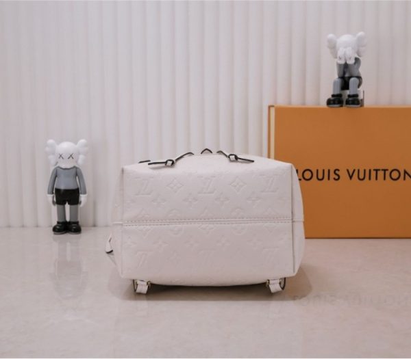 Replica Louis Vuitton Monogram Empreinte Leather Montsouris PM Backpack In White - Image 4