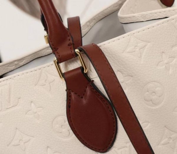 Replica Louis Vuitton Monogram Empreinte Onthego GM Tote In Cream - Image 7