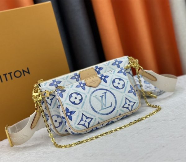 Replica Louis Vuitton LV By The Pool Monogram Tiles Canvas Multi Pochette Accessoires In Lagoon Blue - Image 2