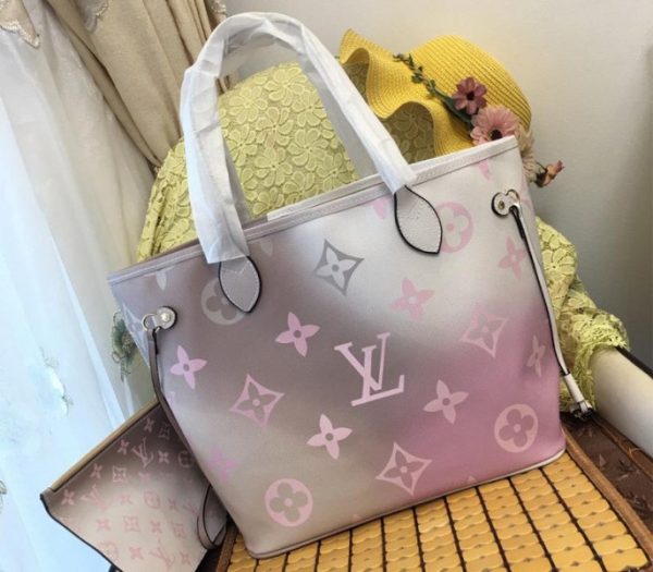 Replica Louis Vuitton Spring 2022 Neverfull MM Tote In Sunset Kaki - Image 2