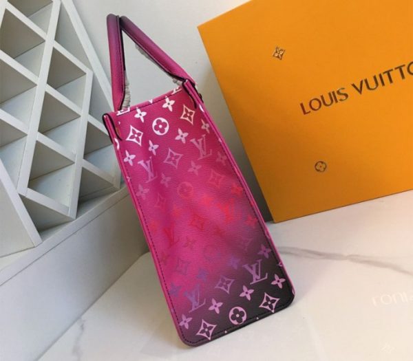 Replica Louis Vuitton Spring 2022 Onthego MM Tote In Midnight Fuchsia - Image 6