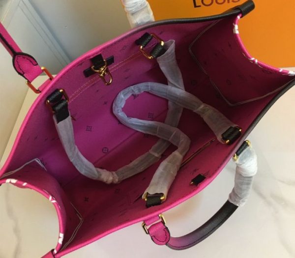 Replica Louis Vuitton Spring 2022 Onthego MM Tote In Midnight Fuchsia - Image 8