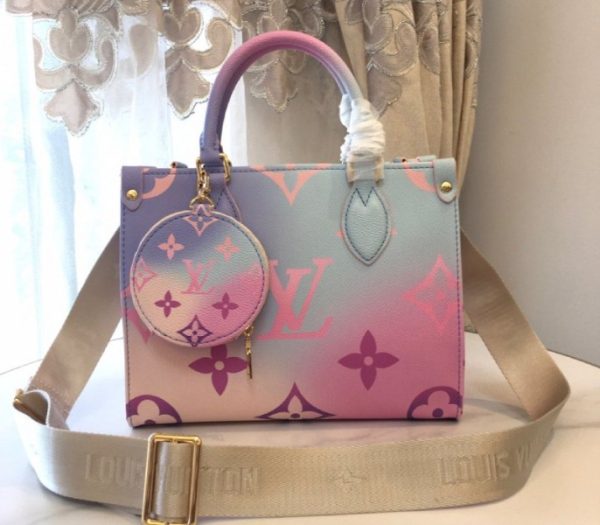 Replica Louis Vuitton Spring 2022 Onthego PM Tote In Pastel Pink - Image 2