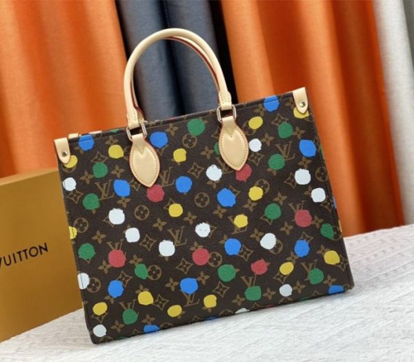 Replica Louis Vuitton X YK Monogram Canvas Onthego MM Tote