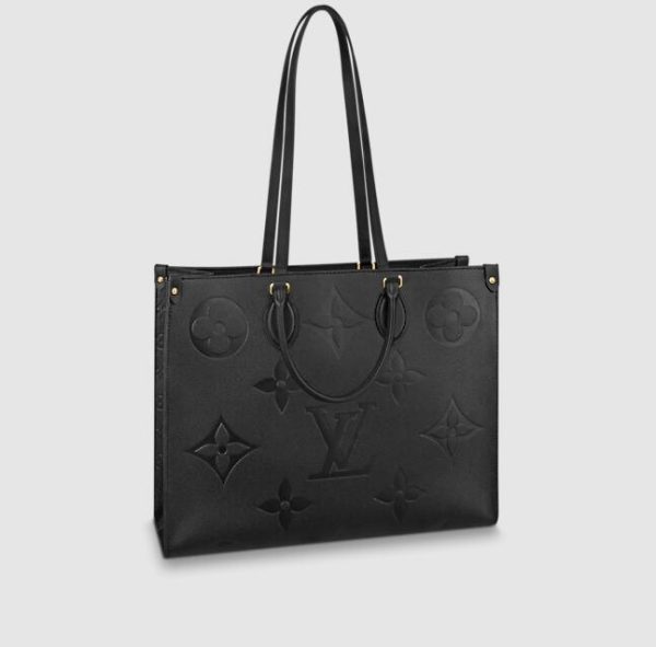 Louis Vuitton M44925 Monogram Empreinte Giant embossed, supple, grained cowhide leatherBlack ONTHEGO GM - Image 4